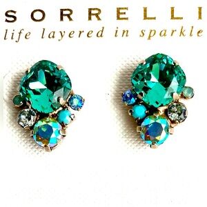 Sorrelli Emerald Crystal Vintage Design Earrings NWT